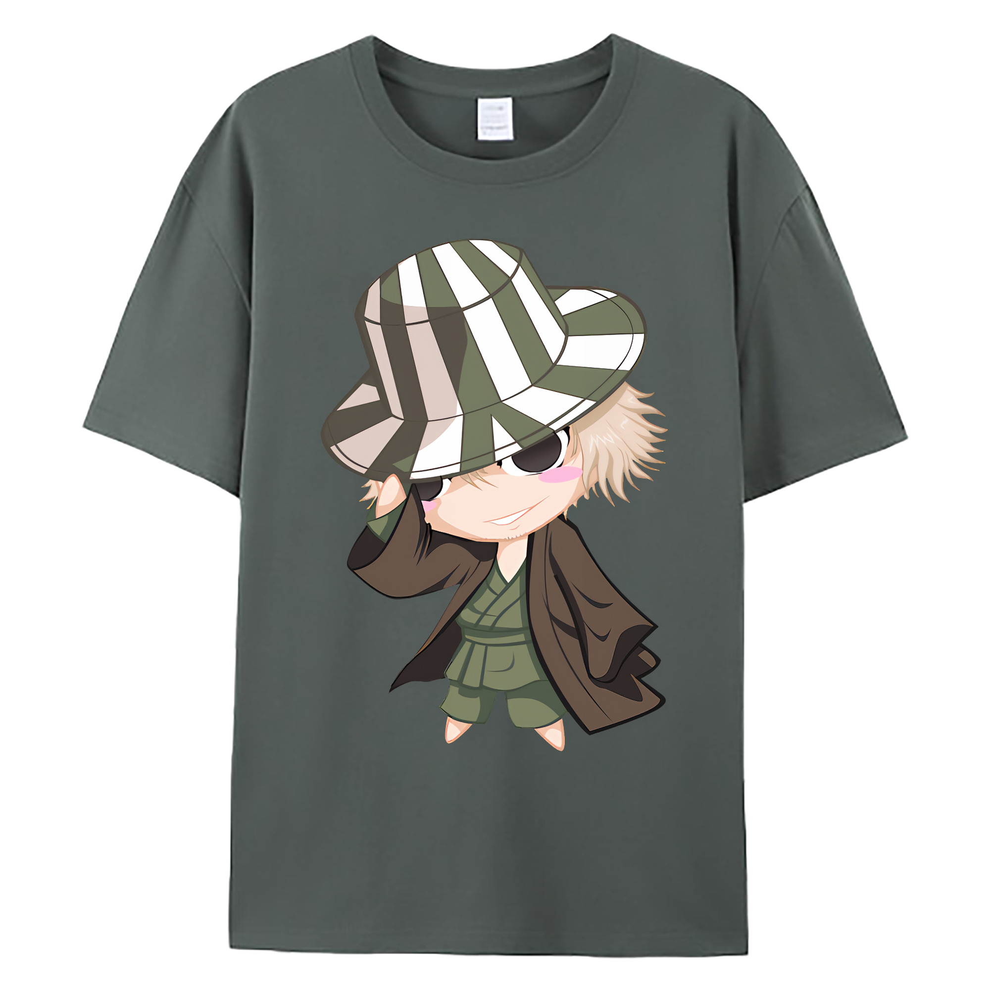 （画像用） "ブリーチ 浦原 喜助（うらはら きすけ） BLEACH Urahara Kisuke " 綿100％ メンズ半袖Tシャツ｜肌触りやわらか＆通気性